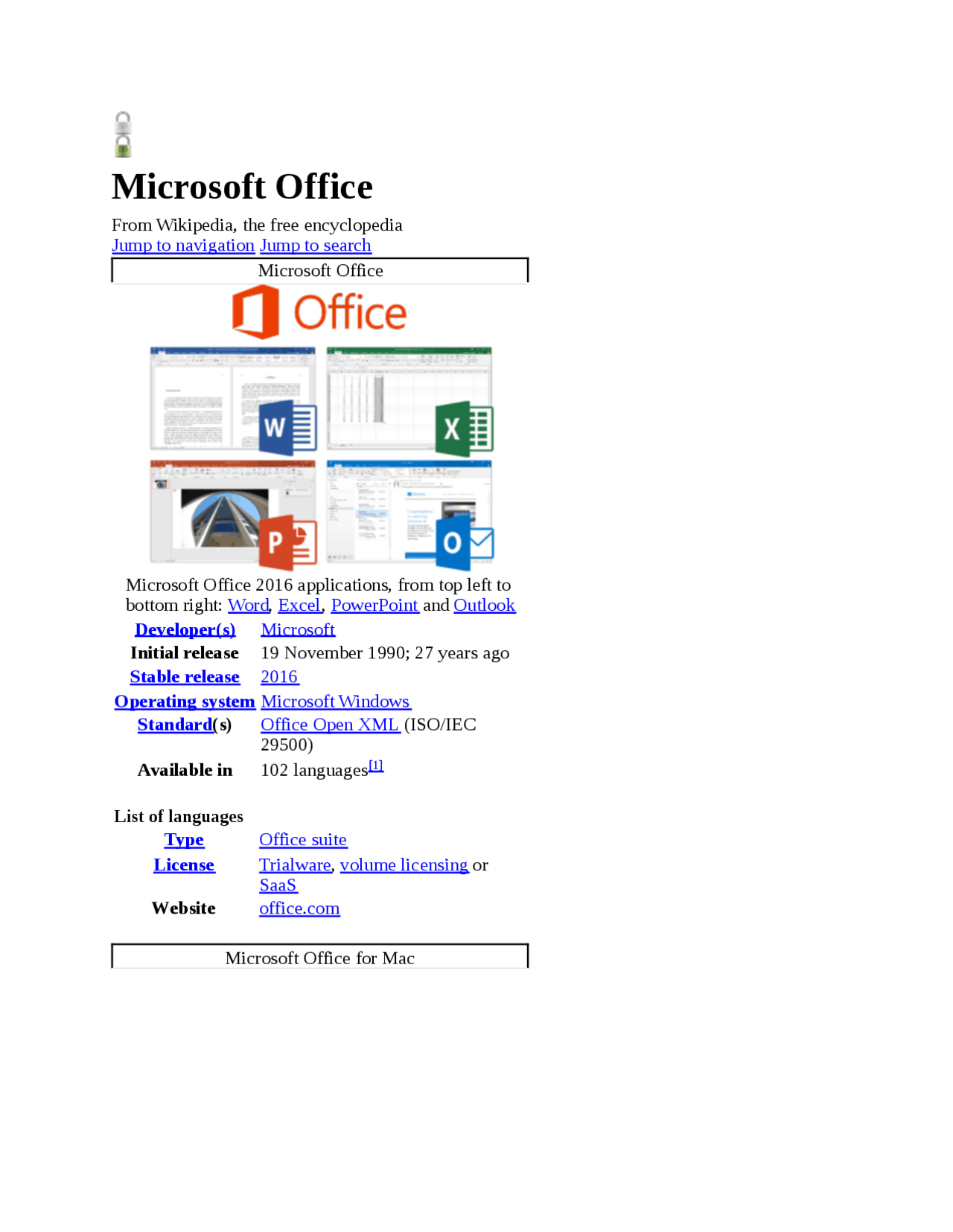 office suite for mac free